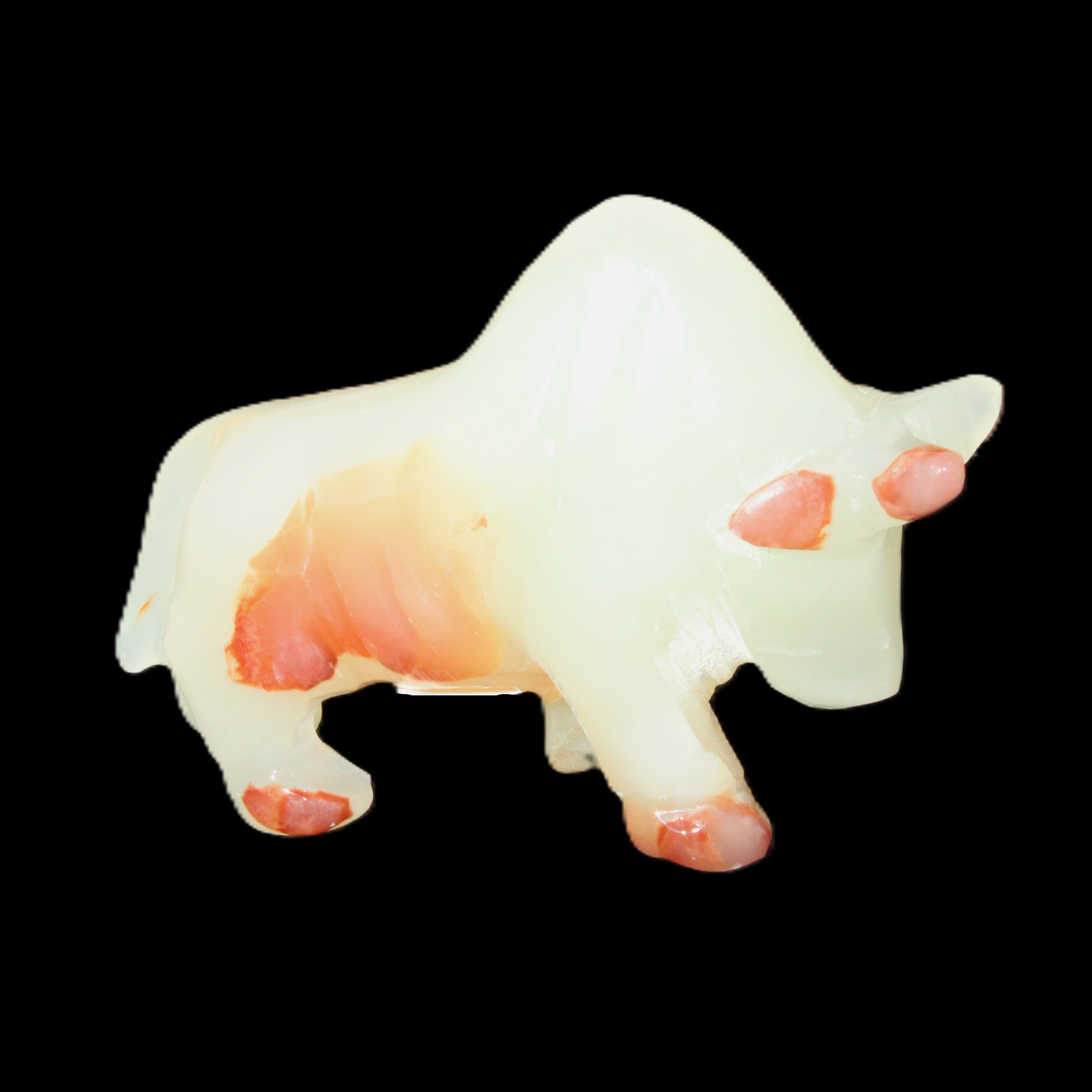 Afghan Jade hand-carved Bull 106*30*70mm 230g in sunlight - Rocks and Things Store