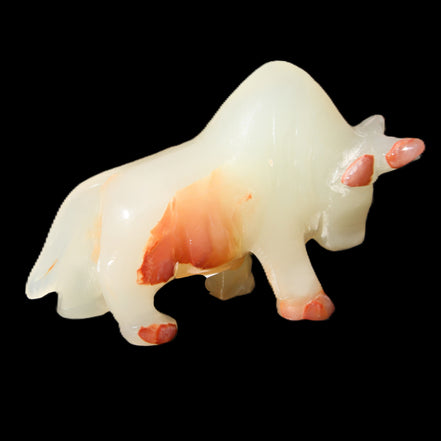 Afghan Jade hand-carved Bull 106*30*70mm 230g in sunlight - Rocks and Things Store