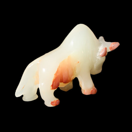 Afghan Jade hand-carved Bull 106*30*70mm 230g in sunlight - Rocks and Things Store