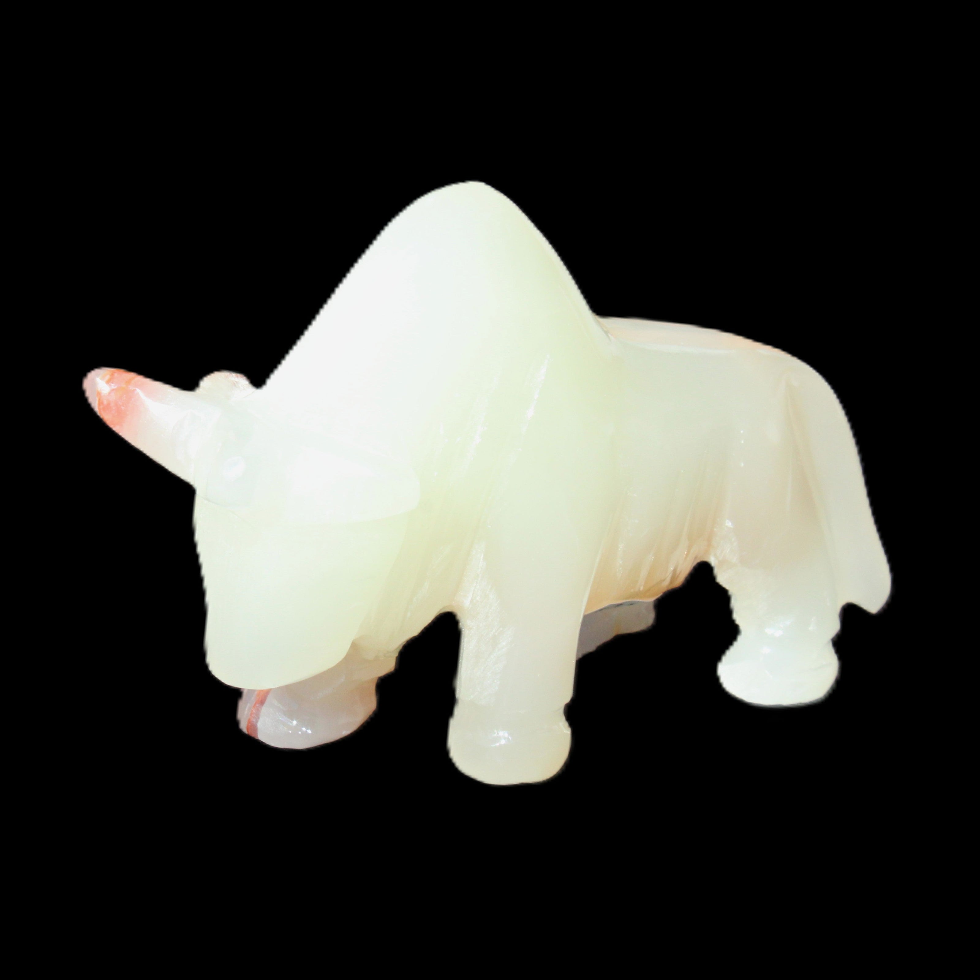Afghan Jade hand-carved Bull 106*30*70mm 230g in sunlight - Rocks and Things Store