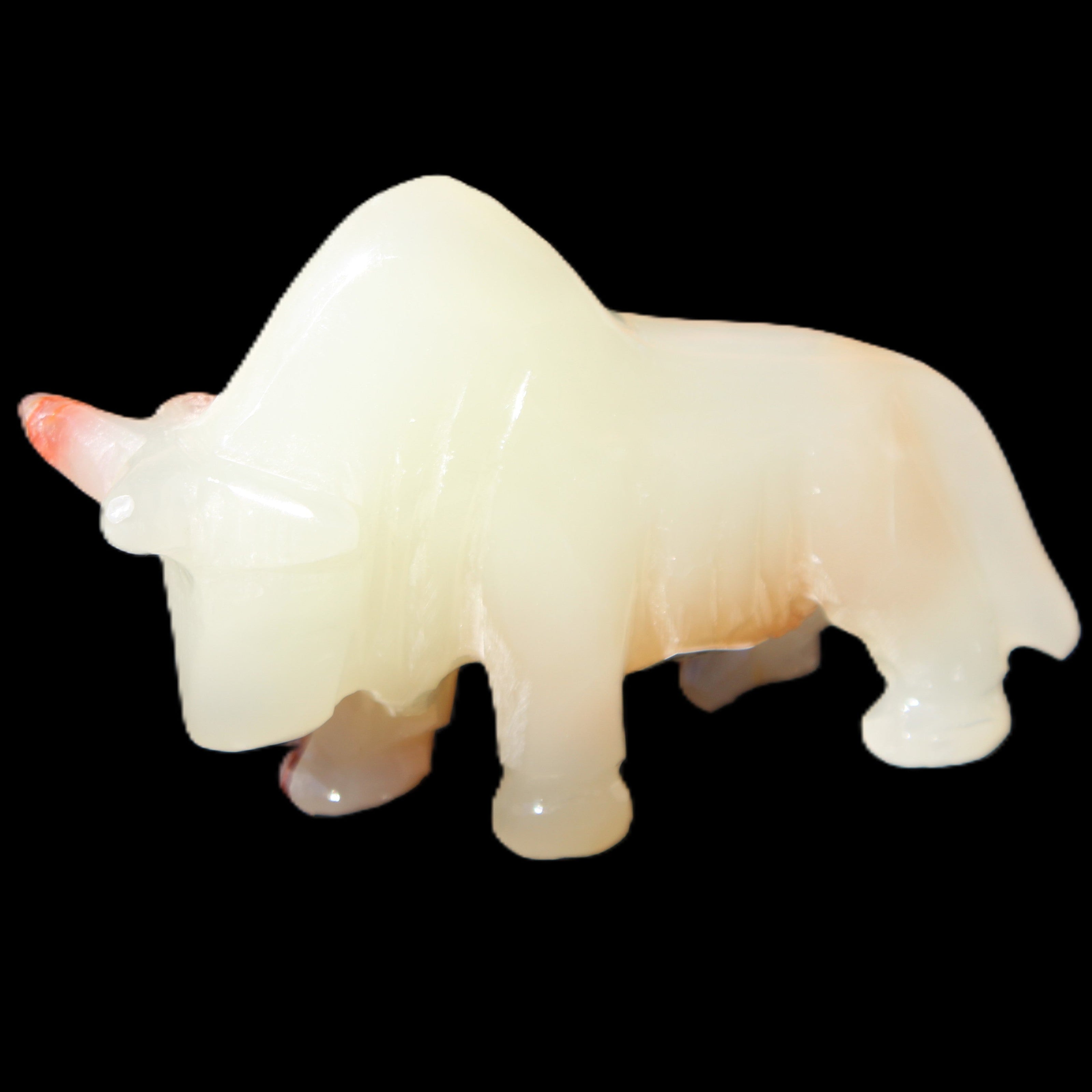 Afghan Jade hand-carved Bull 106*30*70mm 230g in sunlight - Rocks and Things Store