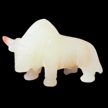 Afghan Jade hand-carved Bull 106*30*70mm 230g in sunlight - Rocks and Things Store