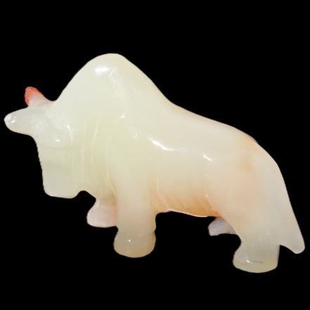 Afghan Jade hand-carved Bull 106*30*70mm 230g in sunlight - Rocks and Things Store