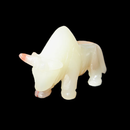 Afghan Jade hand-carved Bull 106*30*70mm 230g in sunlight - Rocks and Things Store