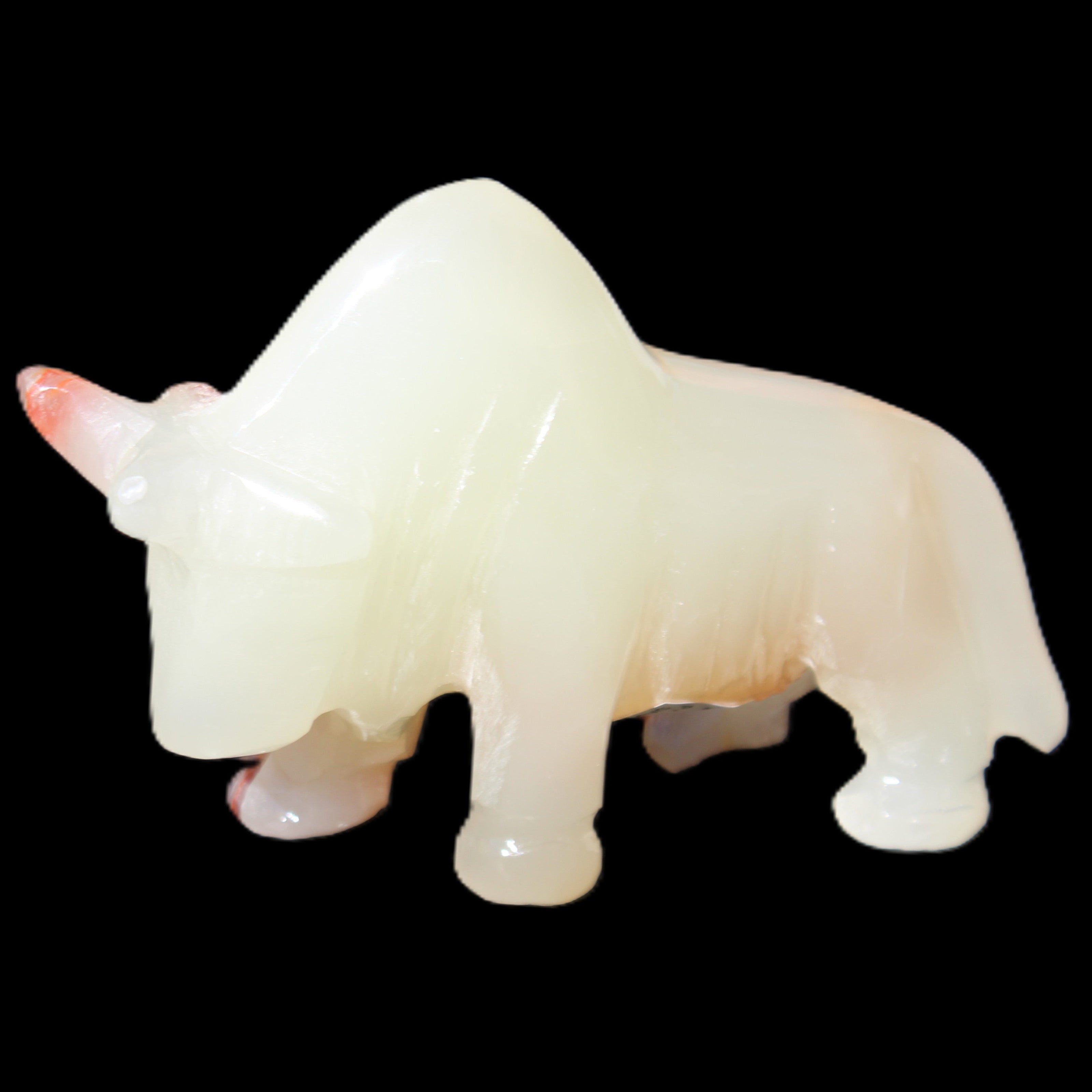 Afghan Jade hand-carved Bull 106*30*70mm 230g in sunlight - Rocks and Things Store