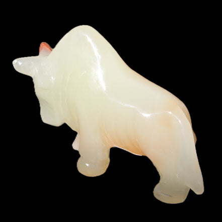 Afghan Jade hand-carved Bull 106*30*70mm 230g in sunlight - Rocks and Things Store