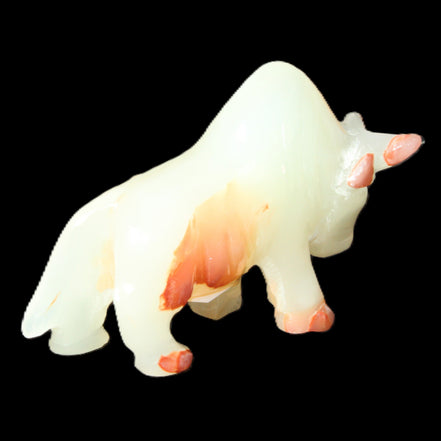 Afghan Jade hand-carved Bull 106*30*70mm 230g in sunlight - Rocks and Things Store