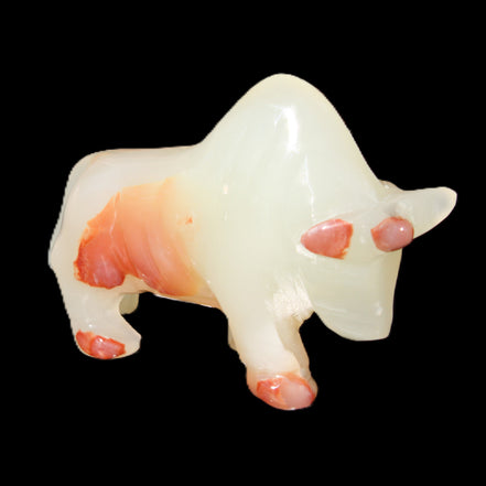 Afghan Jade hand-carved Bull 106*30*70mm 230g in sunlight - Rocks and Things Store