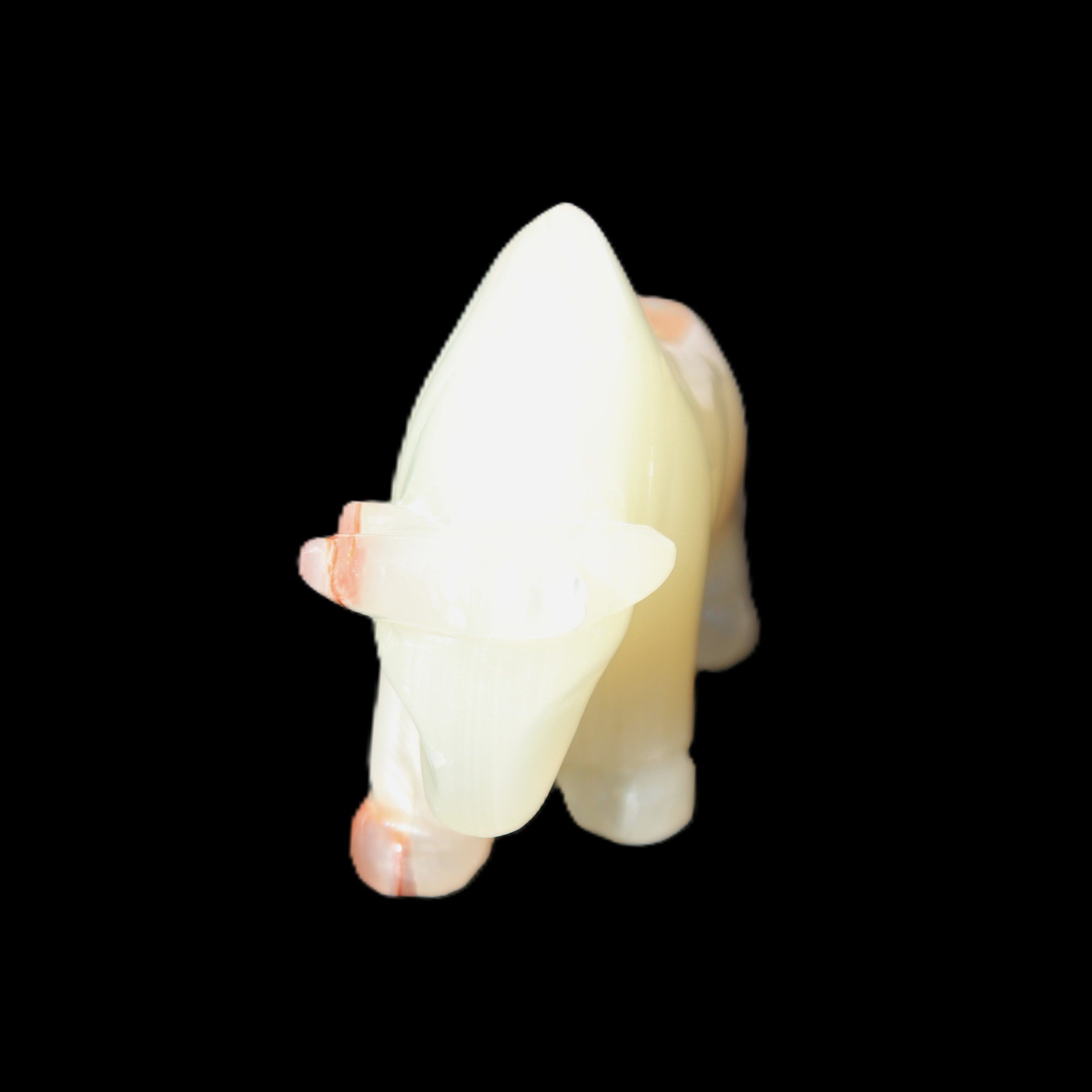 Afghan Jade hand-carved Bull 106*30*70mm 230g in sunlight - Rocks and Things Store