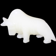 Afghan Jade hand-carved Bull 118*34*72mm 250g in sunlight - Rocks and Things Store