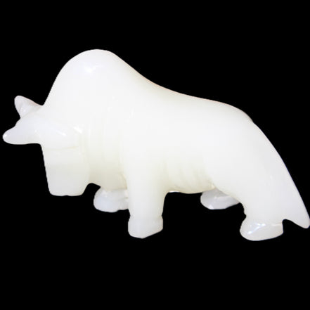 Afghan Jade hand-carved Bull 118*34*72mm 250g in sunlight - Rocks and Things Store
