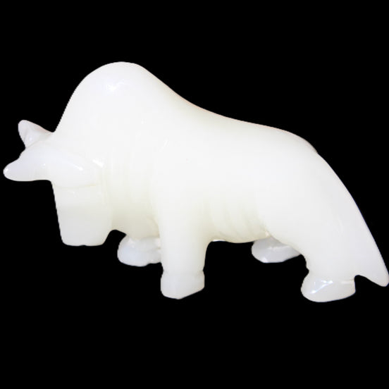 Afghan Jade hand-carved Bull 118*34*72mm 250g in sunlight - Rocks and Things Store