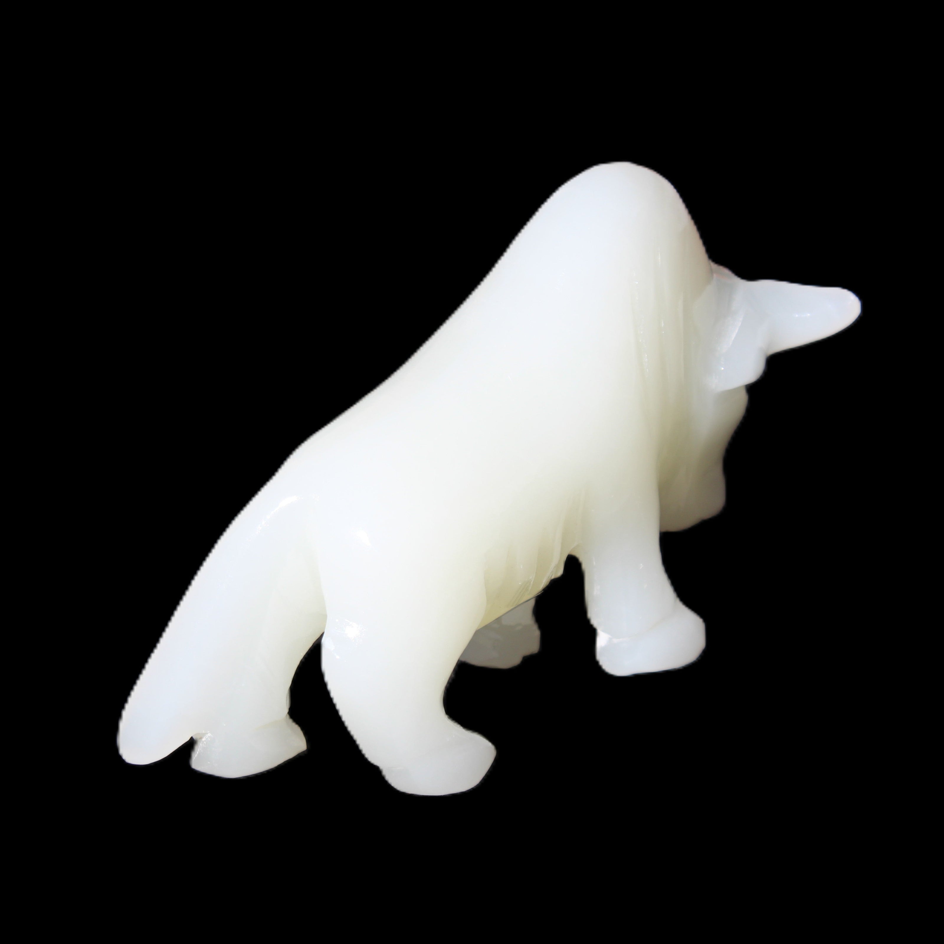 Afghan Jade hand-carved Bull 118*34*72mm 250g in sunlight - Rocks and Things Store