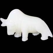 Afghan Jade hand-carved Bull 118*34*72mm 250g in sunlight - Rocks and Things Store