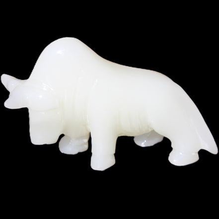 Afghan Jade hand-carved Bull 118*34*72mm 250g in sunlight - Rocks and Things Store
