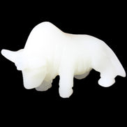 Afghan Jade hand-carved Bull 118*34*72mm 250g in sunlight - Rocks and Things Store