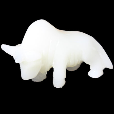 Afghan Jade hand-carved Bull 118*34*72mm 250g in sunlight - Rocks and Things Store