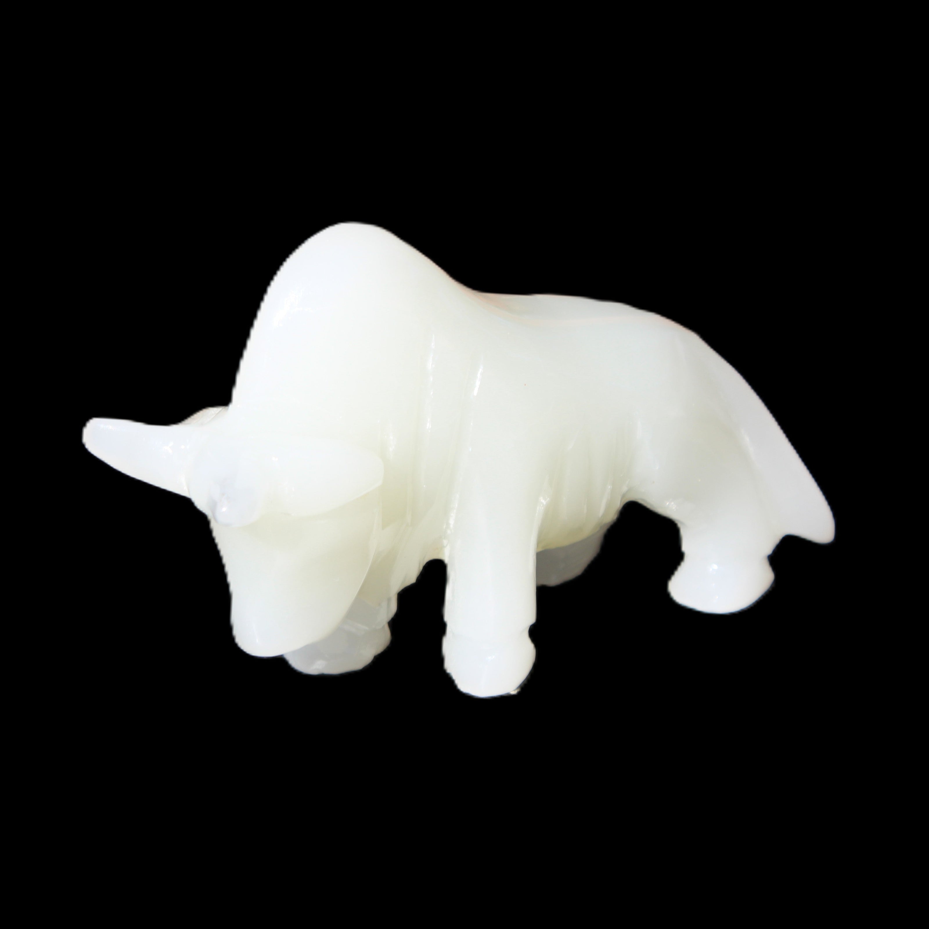 Afghan Jade hand-carved Bull 118*34*72mm 250g in sunlight - Rocks and Things Store