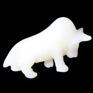 Afghan Jade hand-carved Bull 118*34*72mm 250g in sunlight - Rocks and Things Store