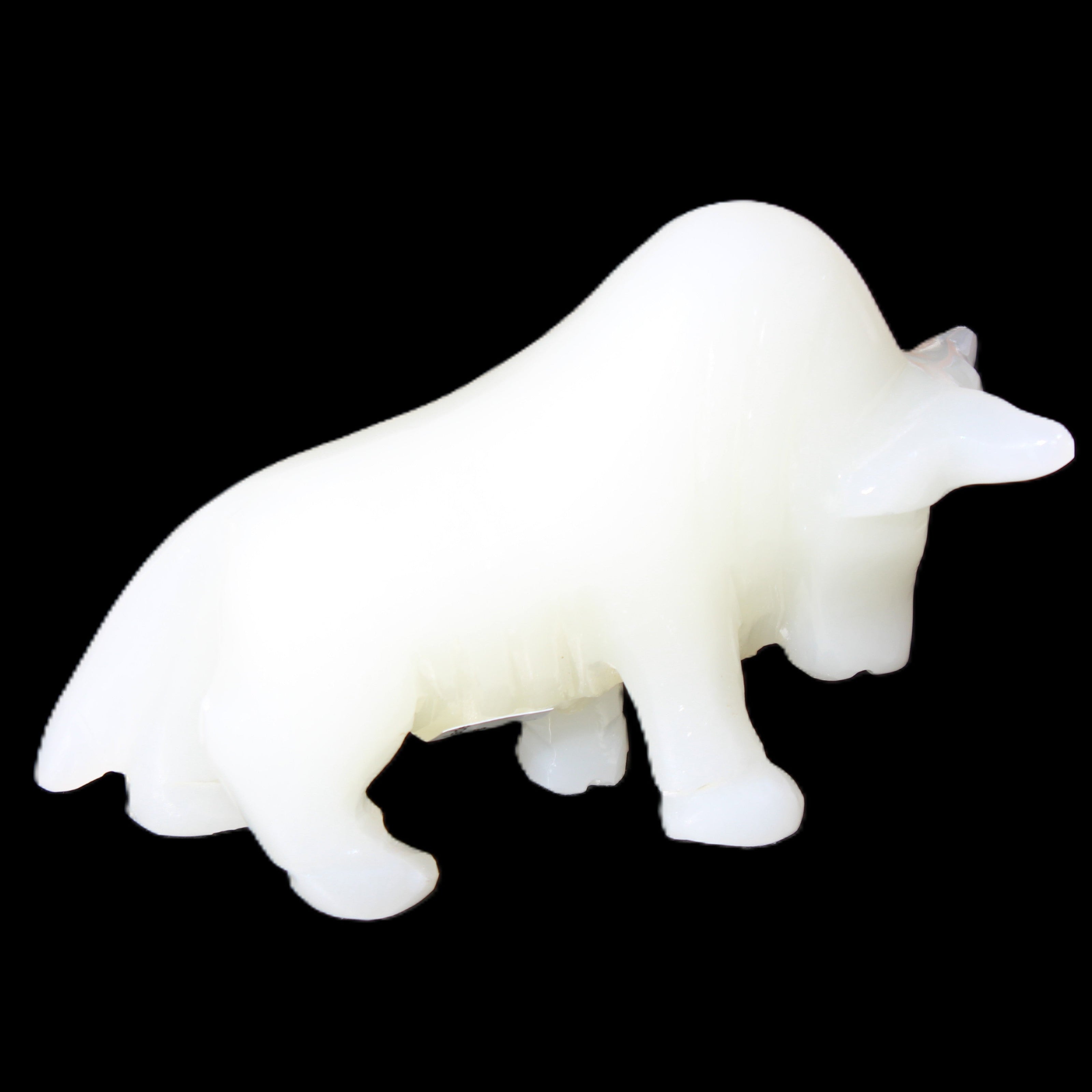 Afghan Jade hand-carved Bull 118*34*72mm 250g in sunlight - Rocks and Things Store