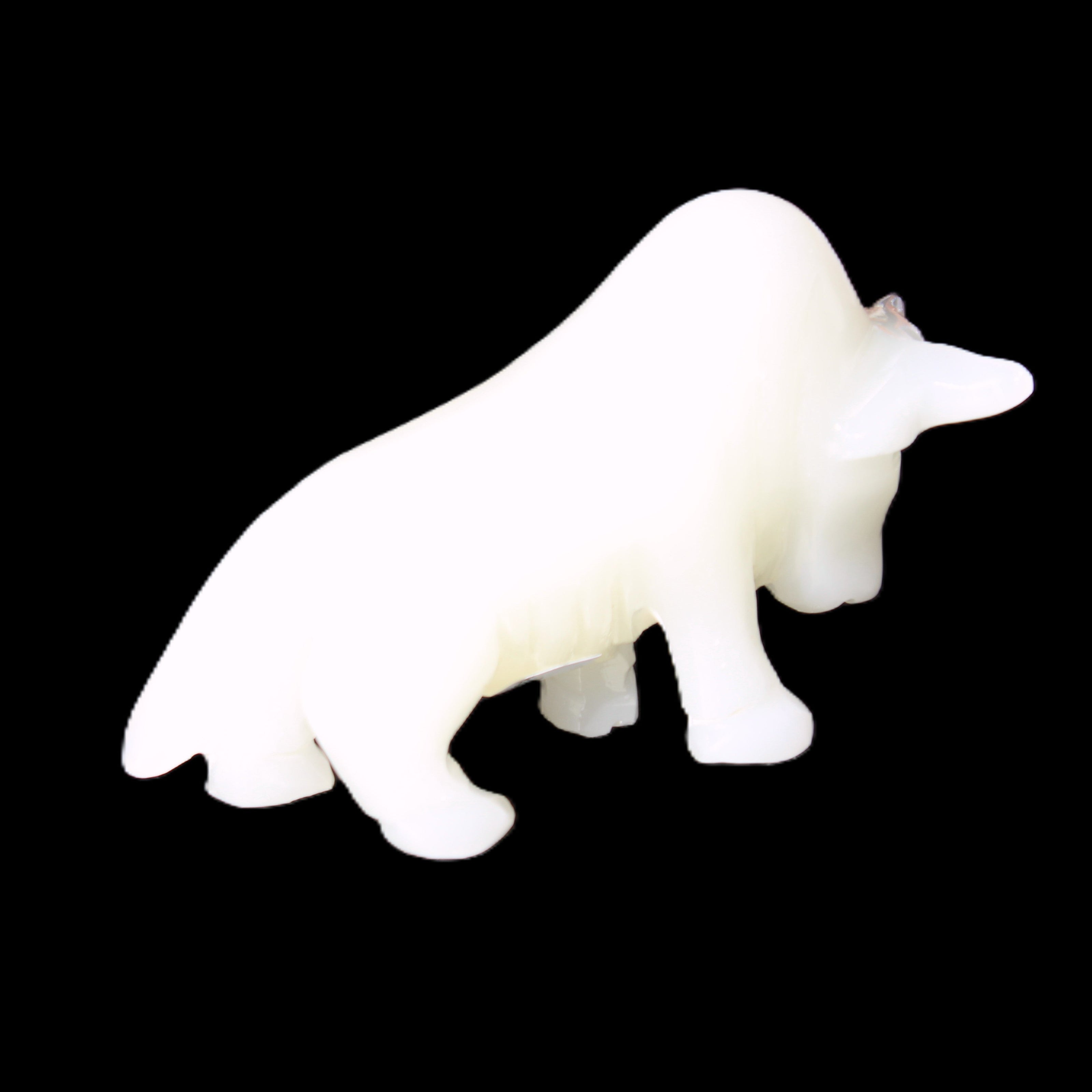 Afghan Jade hand-carved Bull 118*34*72mm 250g in sunlight - Rocks and Things Store
