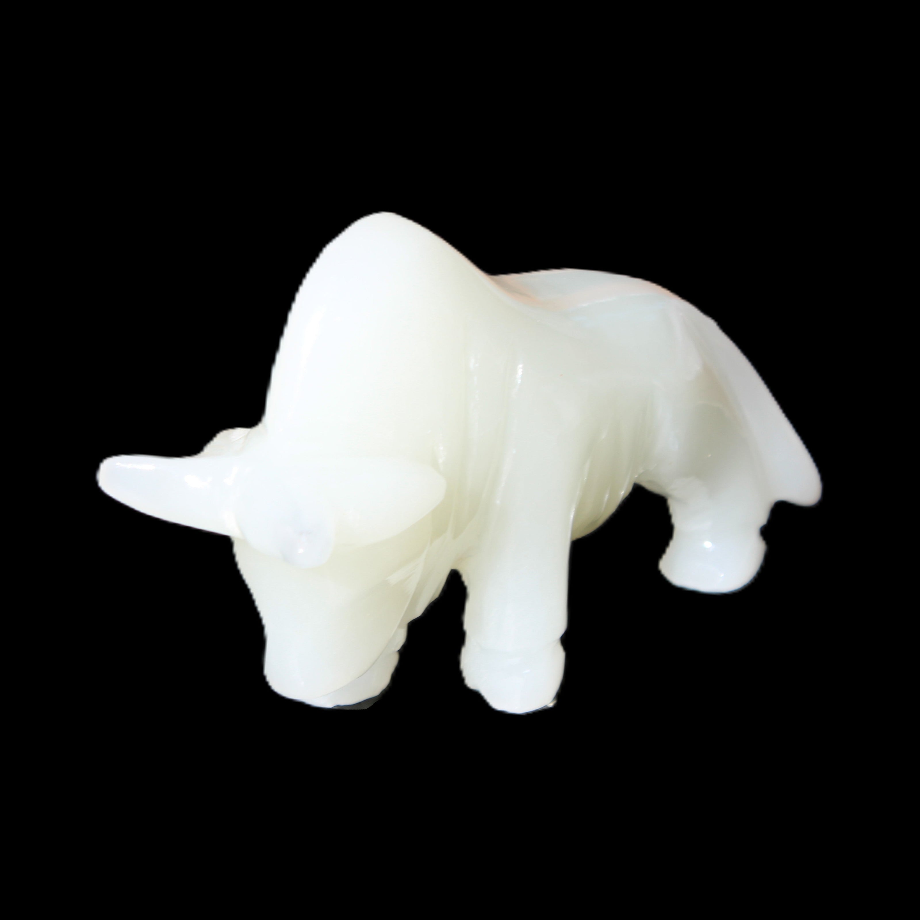 Afghan Jade hand-carved Bull 118*34*72mm 250g in sunlight - Rocks and Things Store