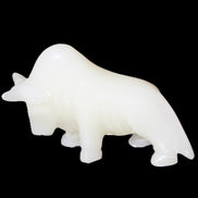 Afghan Jade hand-carved Bull 118*34*72mm 250g in sunlight - Rocks and Things Store