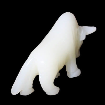 Afghan Jade hand-carved Bull 118*34*72mm 250g in sunlight - Rocks and Things Store