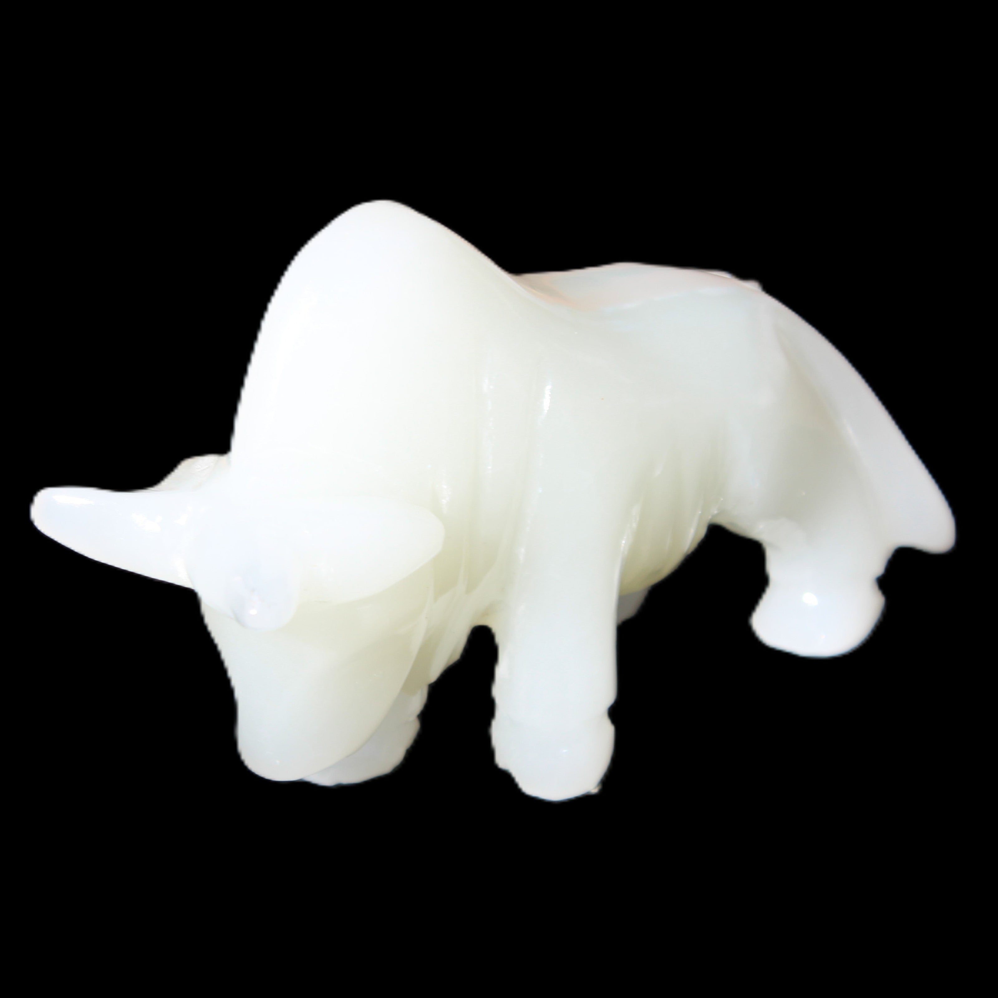 Afghan Jade hand-carved Bull 118*34*72mm 250g in sunlight - Rocks and Things Store