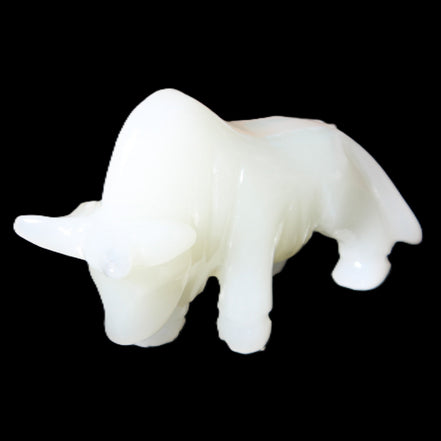 Afghan Jade hand-carved Bull 118*34*72mm 250g in sunlight - Rocks and Things Store