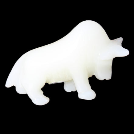 Afghan Jade hand-carved Bull 118*34*72mm 250g in sunlight - Rocks and Things Store