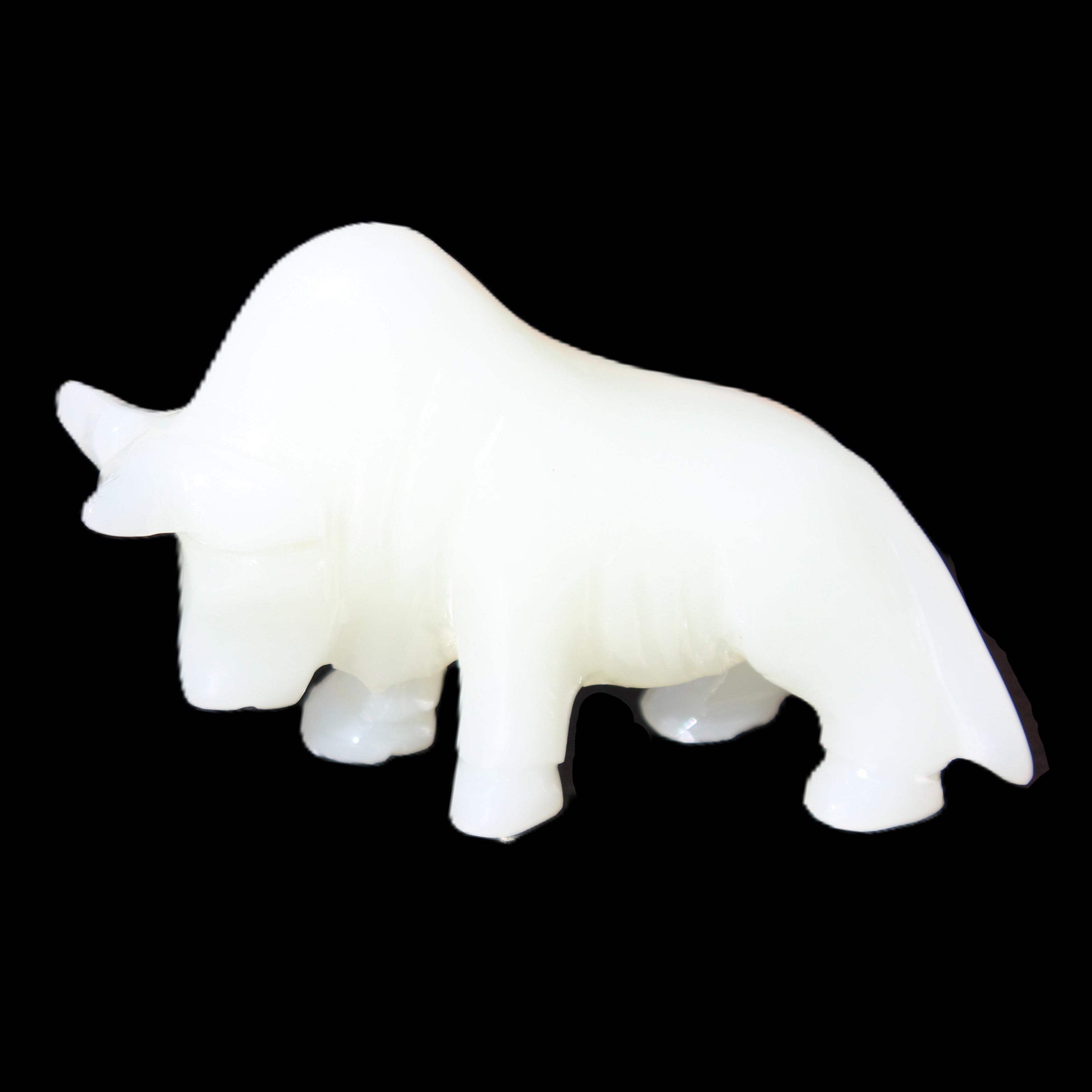 Afghan Jade hand-carved Bull 118*34*72mm 250g in sunlight - Rocks and Things Store