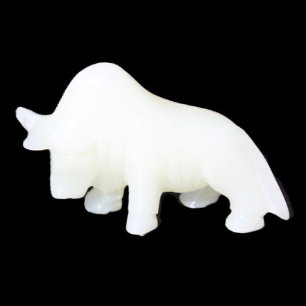Afghan Jade hand-carved Bull 118*34*72mm 250g in sunlight - Rocks and Things Store