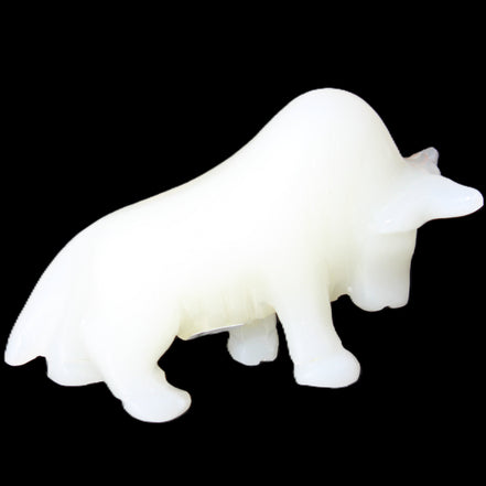 Afghan Jade hand-carved Bull 118*34*72mm 250g in sunlight - Rocks and Things Store