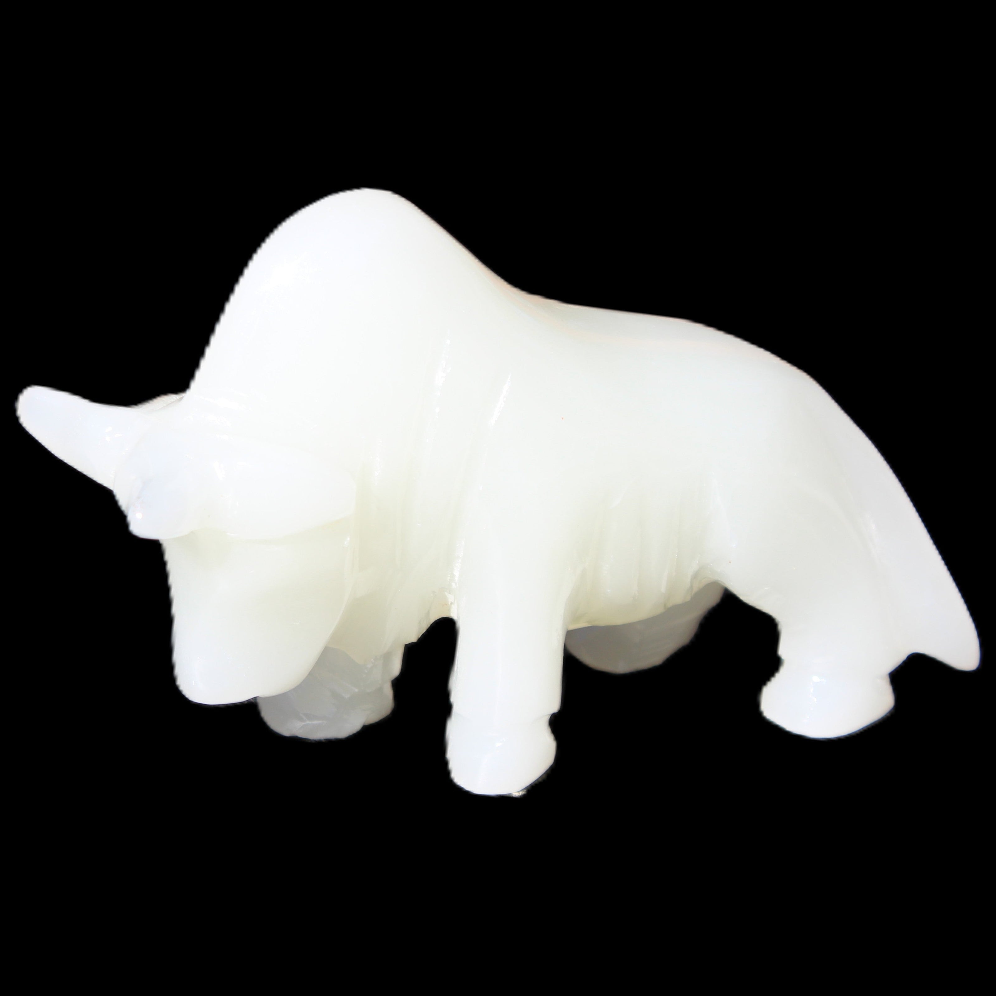 Afghan Jade hand-carved Bull 118*34*72mm 250g in sunlight - Rocks and Things Store