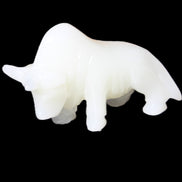 Afghan Jade hand-carved Bull 118*34*72mm 250g in sunlight - Rocks and Things Store