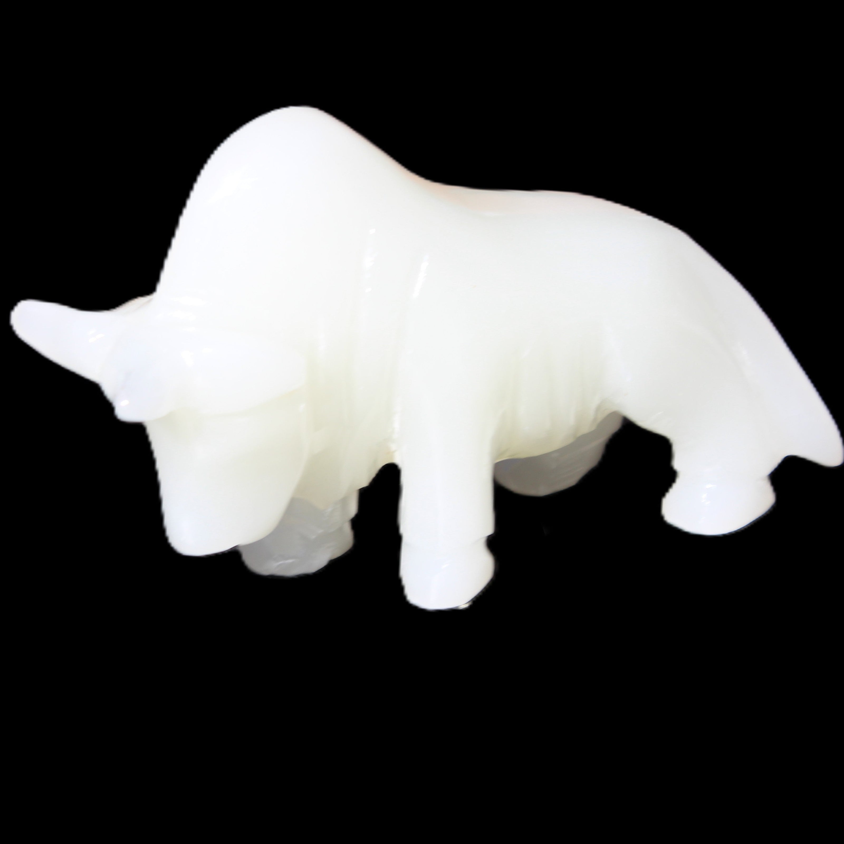 Afghan Jade hand-carved Bull 118*34*72mm 250g in sunlight - Rocks and Things Store