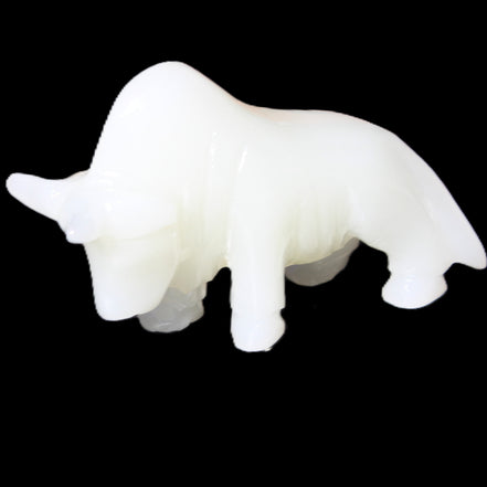 Afghan Jade hand-carved Bull 118*34*72mm 250g in sunlight - Rocks and Things Store