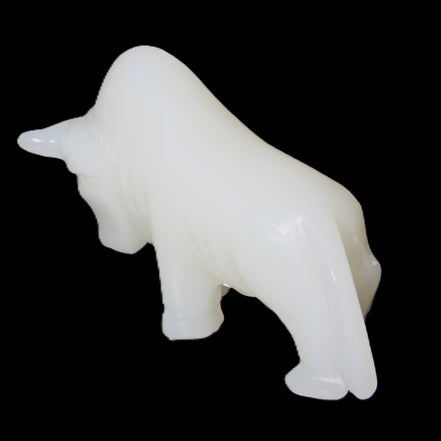 Afghan Jade hand-carved Bull 118*34*72mm 250g in sunlight - Rocks and Things Store
