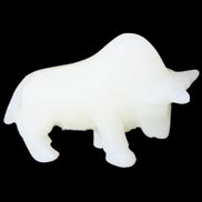 Afghan Jade hand-carved Bull 118*34*72mm 250g in sunlight - Rocks and Things Store