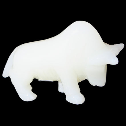Afghan Jade hand-carved Bull 118*34*72mm 250g in sunlight - Rocks and Things Store