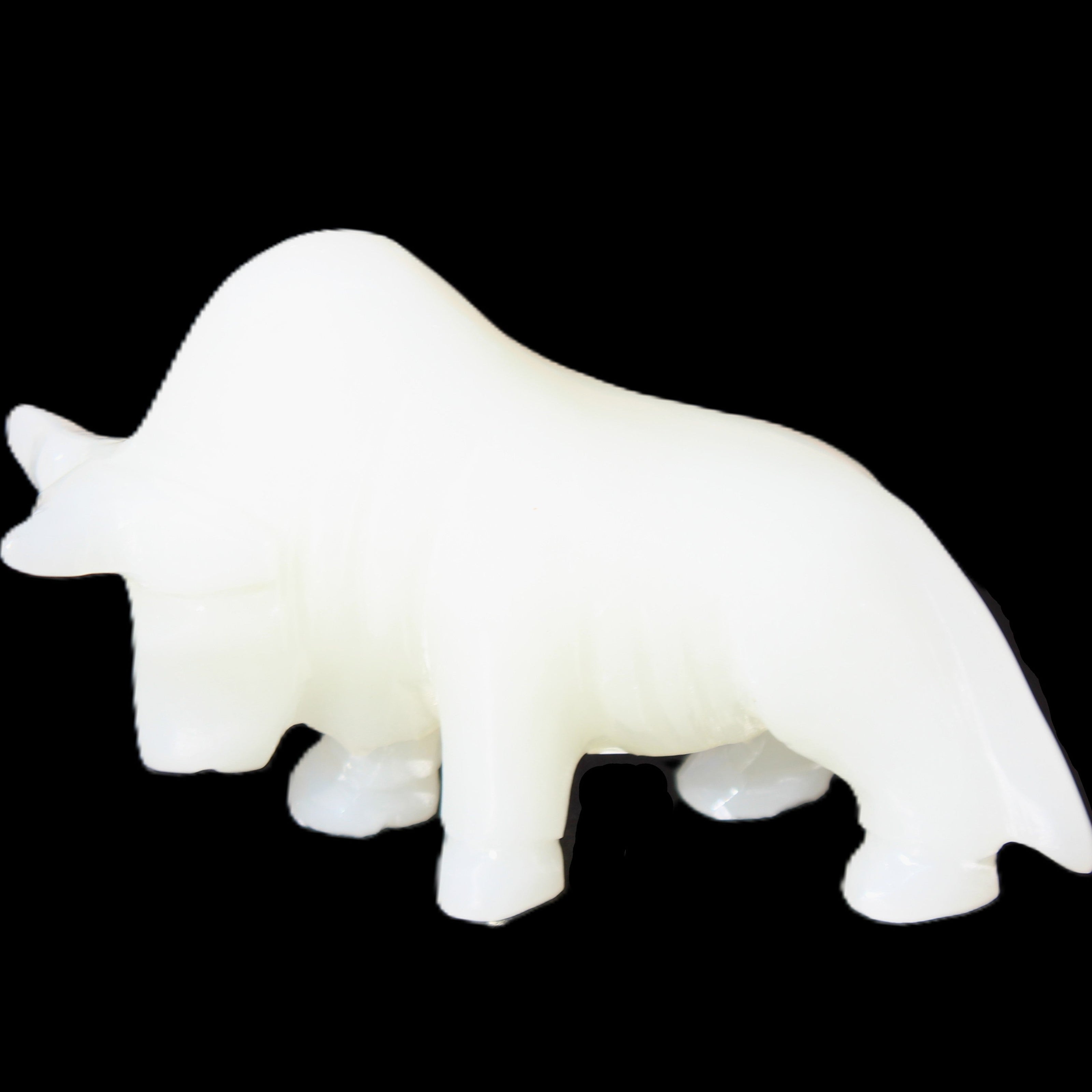 Afghan Jade hand-carved Bull 118*34*72mm 250g in sunlight - Rocks and Things Store