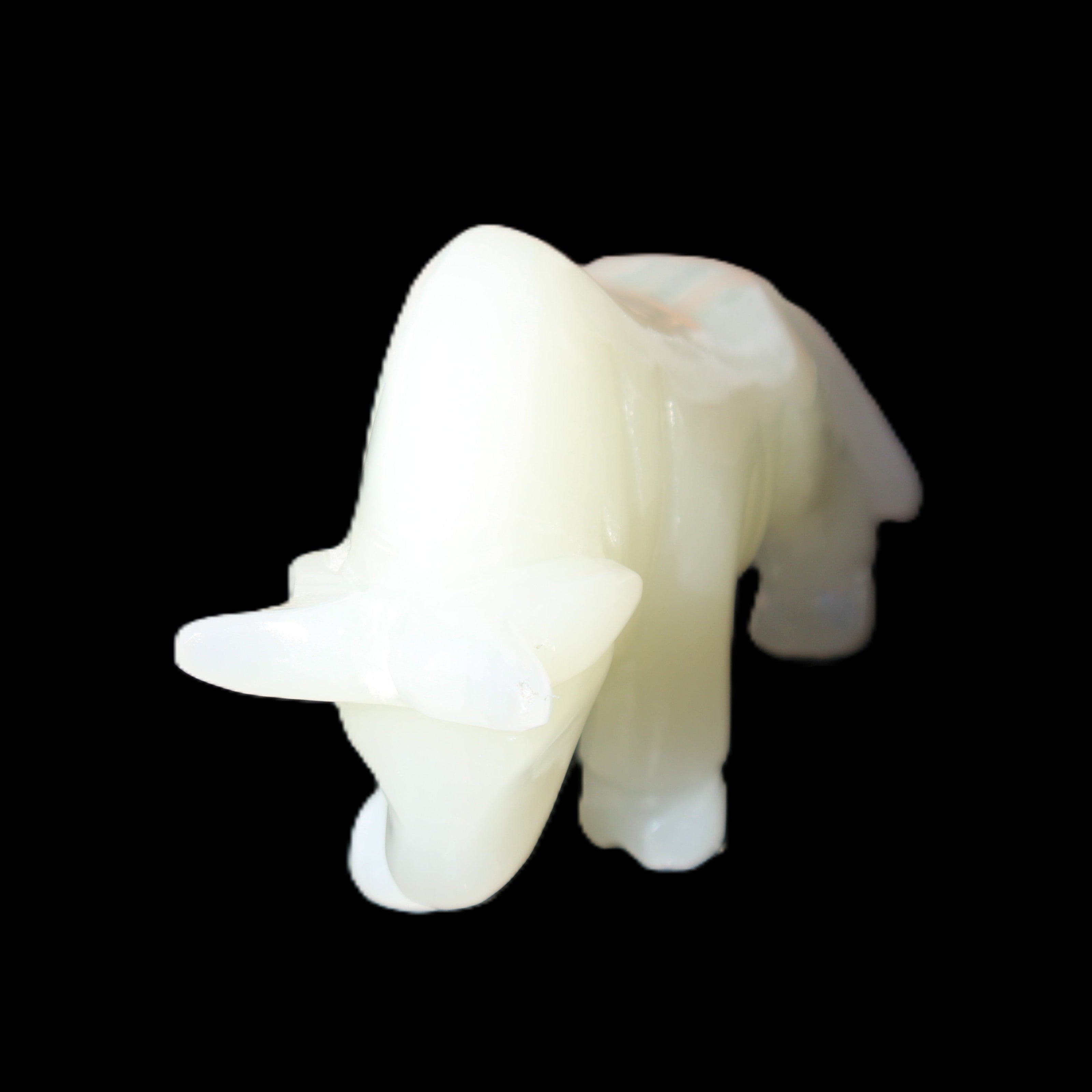 Afghan Jade hand-carved Bull 118*34*72mm 250g in sunlight - Rocks and Things Store