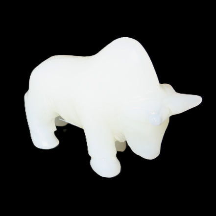 Afghan Jade hand-carved Bull 118*34*72mm 250g in sunlight - Rocks and Things Store