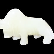 Afghan Jade hand-carved Bull 113*35*71mm 253g in sunlight - Rocks and Things Store