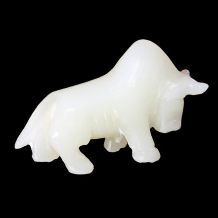 Afghan Jade hand-carved Bull 113*35*71mm 253g in sunlight - Rocks and Things Store