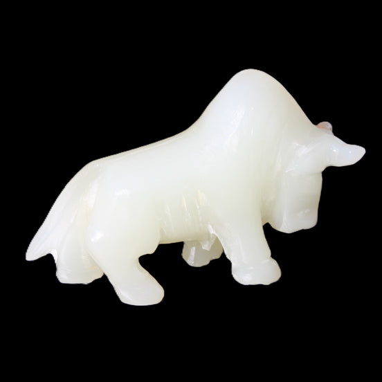 Afghan Jade hand-carved Bull 113*35*71mm 253g in sunlight - Rocks and Things Store