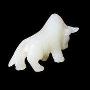 Afghan Jade hand-carved Bull 113*35*71mm 253g in sunlight - Rocks and Things Store