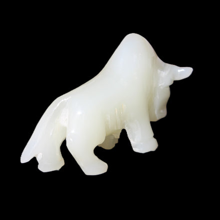 Afghan Jade hand-carved Bull 113*35*71mm 253g in sunlight - Rocks and Things Store