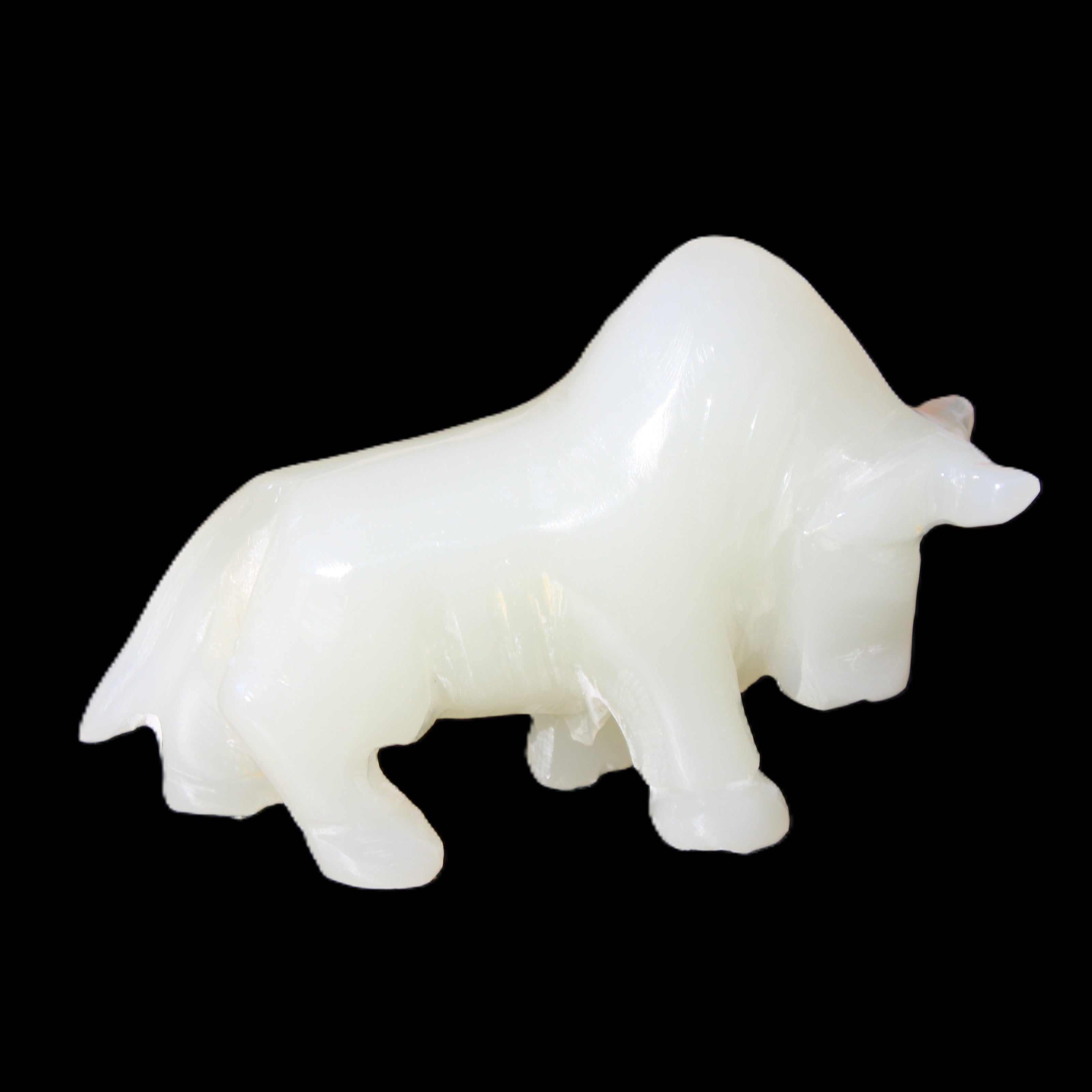 Afghan Jade hand-carved Bull 113*35*71mm 253g in sunlight - Rocks and Things Store
